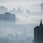 City covered in smog