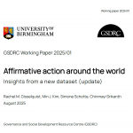 Cover page for working paper