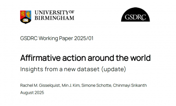 Cover page for working paper